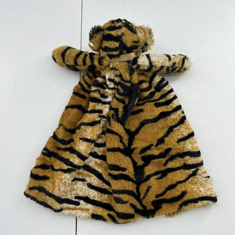 Pickles Journey Lovey Tiger Baby‎ Security Blanket Plush Lovie Soft Fleece Satin